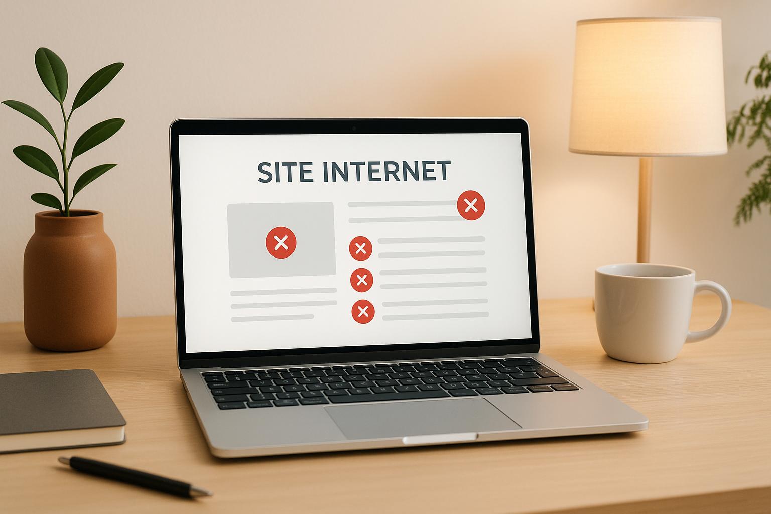 7 erreurs courantes à éviter lors de la création de votre site internet